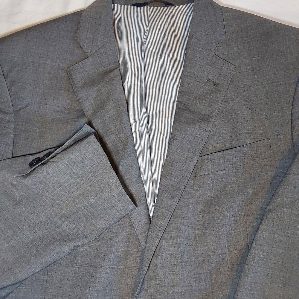 Brooks Brothers Blazer Men 41R Gray 346 Explorer WoolBlend Fitzgerald Fit Jacket